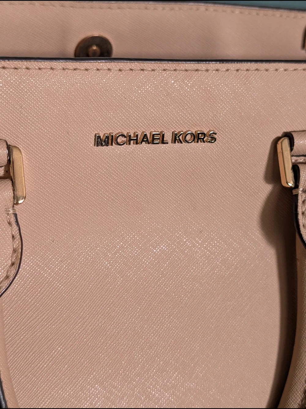 Michael Kors Savannah Medium Saffiano Leather Satchel Bag-Nude Pink